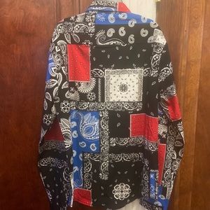 FashionNova Men Paisley Shirt L/S multicolor M